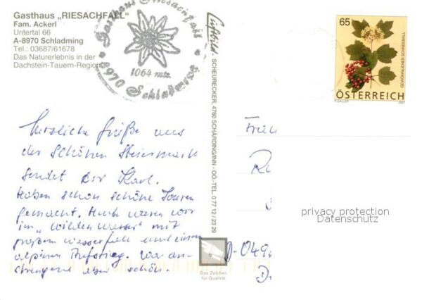 Schladming Obersteiermark Gasthaus Riesachfall Bergerlebnis Wilde – Bild 2