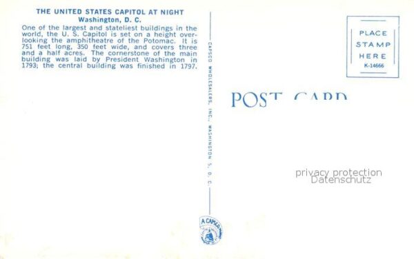 Washington DC United States Capitol Nacht – Bild 2