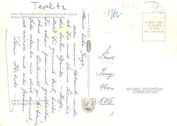 Teplice Hotel Theria Schloss Denkmal – Bild 2