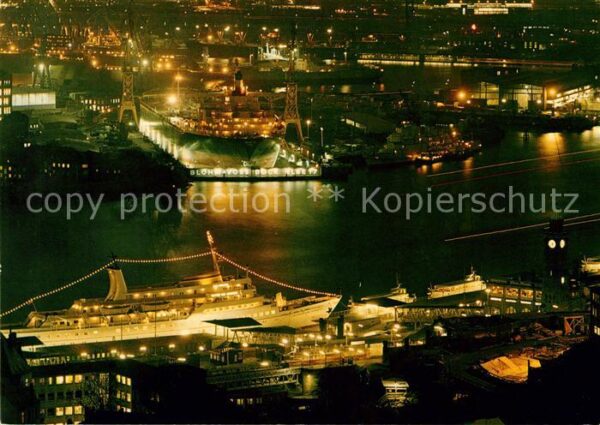 Hamburg Sankt Pauli Landungsbrücken Nacht