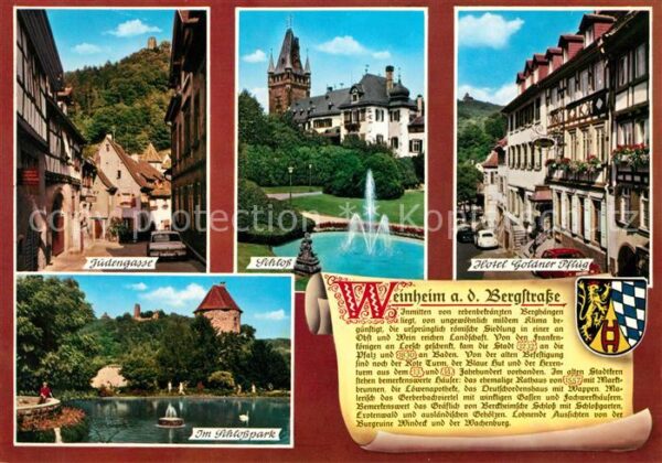 Weinheim Bergstrasse Judengasse Schloss Hotel Goldner Pflug