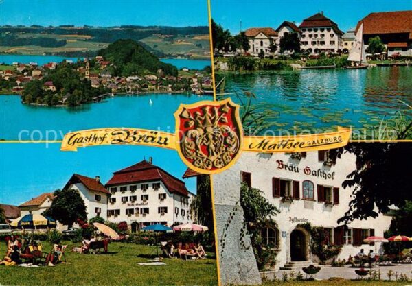 Mattsee Salzburg Gasthof Bräu Liegewiese Panorama