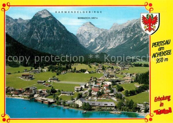 Pertisau Achensee Fliegeraufnahme Karwendelgebirge Sonnjo