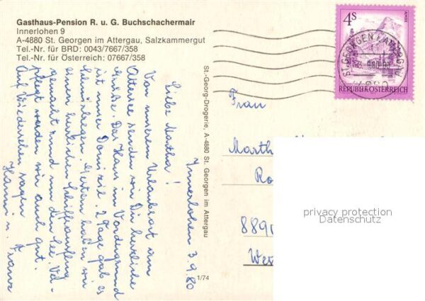 Georgen Attergau Sankt Gasthaus Pension Buchschachermair – Bild 2