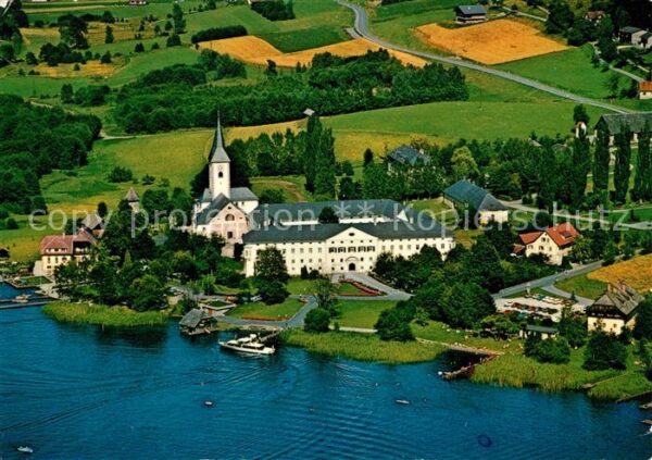 Ossiach Fliegeraufnahme Benediktinerstift Ossia