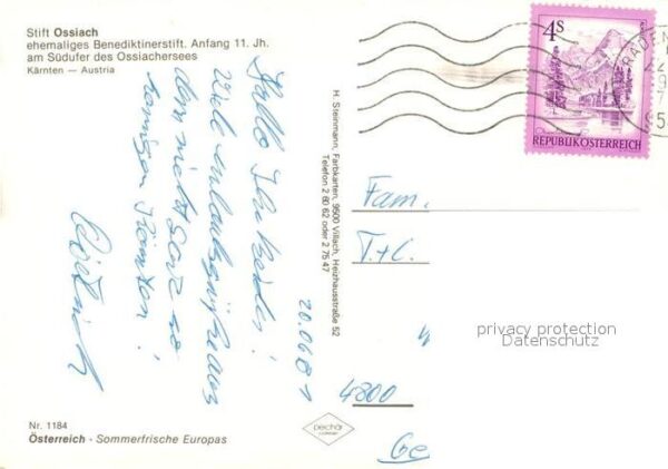 Ossiach Fliegeraufnahme Benediktinerstift Ossia – Bild 2