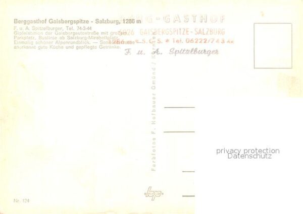 Salzburg Oesterreich Berggasthof Gaisbergspitze – Bild 2