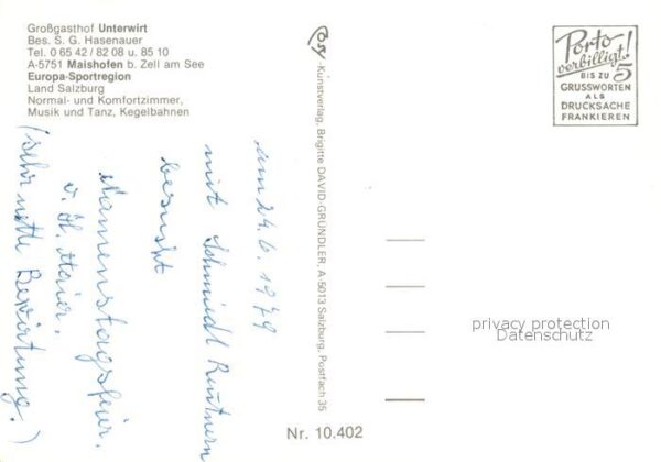Maishofen Großgasthof Unterwirt Panoramen – Bild 2
