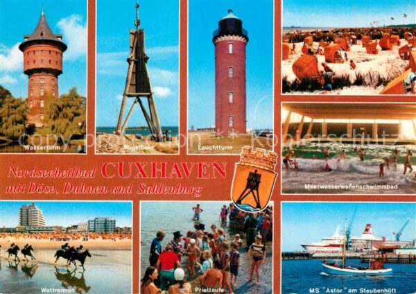 Cuxhaven Nordseebad Wasserturm Kugelbake Leuchtturm Strand