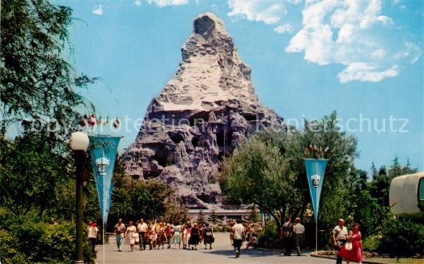 Disneyland California Snowcapped Matterhorn towers of the Mag