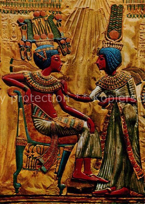 Aegypten Tut-Ench-Amun Königsthron Königin Enche