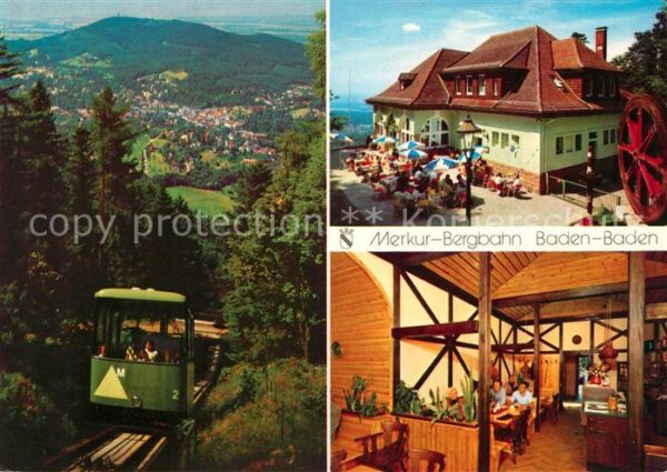Bergbahn Merkur-Standseilbahn Baden-Baden Restau