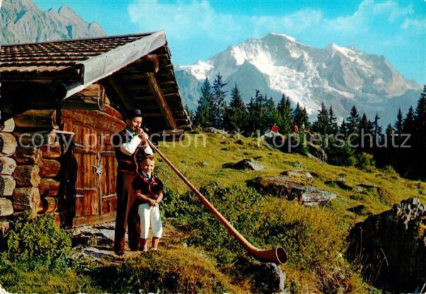 Alphorn Wengen Alphornbläser Sennenbub Jungfrau