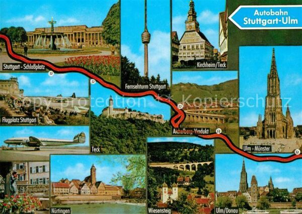 Autobahn Stuttgart-Ulm Aichelberg-Viadukt Nürtin
