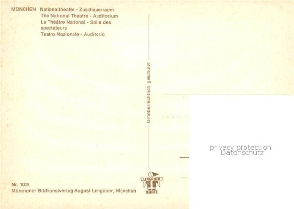Theater München Nationaltheater Zuschauerraum – Bild 2