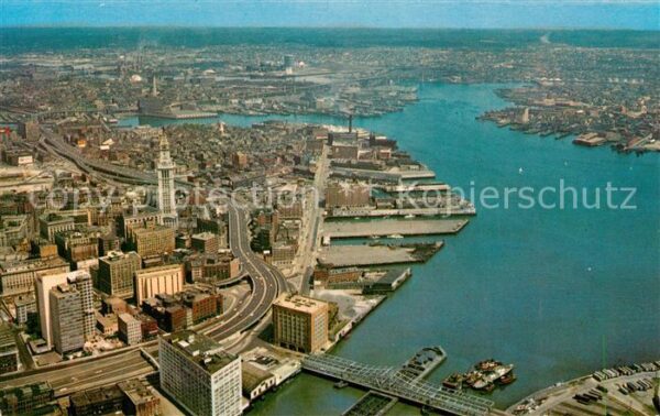 Boston Massachusetts Fliegeraufnahme Congress Steet bridge