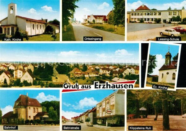 Erzhausen Hessen Katholische Kirche Bahnhof Lessing-Schu