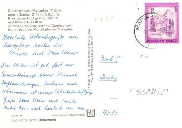 Mariapfarr Granitzl Hochgolling Kasereck Althofen – Bild 2