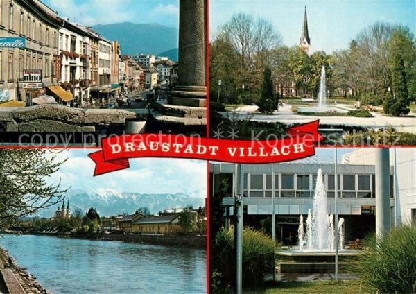 Villach Kaernten Hauptplatz Parkanlage Evangelische Kirc