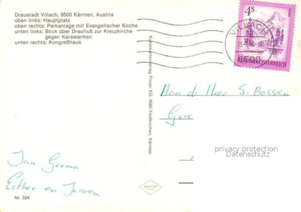 Villach Kaernten Hauptplatz Parkanlage Evangelische Kirc – Bild 2