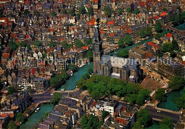 Amsterdam Niederlande Prinsengracht Wester Kerk Fliegeraufnah