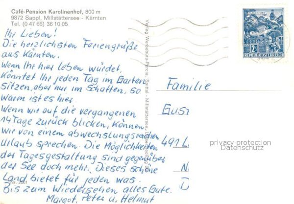 Sappl Millstaettersee Cafe Pension Karolinenhof – Bild 2