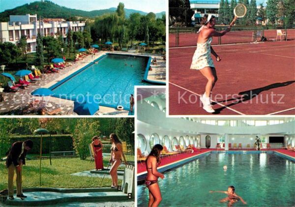 Abano Terme Freibad Tennisplatz Minigolf Hallenbad