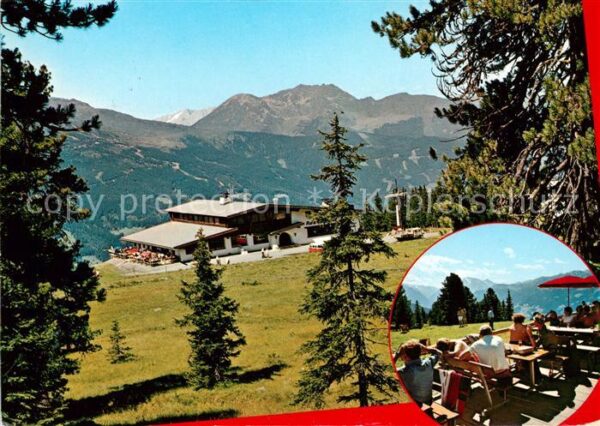 Zillertal Tirol Bergrestaurant Rosenalm Terrasse