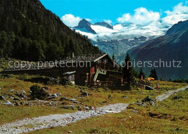 Habachtal Alpengasthof Enzian mit Habachkees und