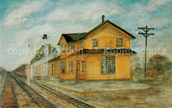 Santa Barbara California The Old Goleta Depot Künstlerkarte