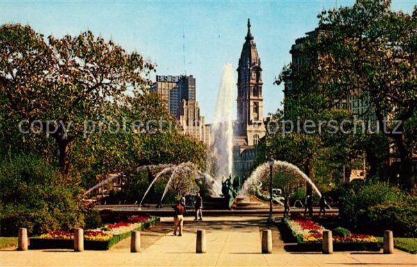 Philadelphia Pennsylvania Logan Circle PSFS Building and City Hal