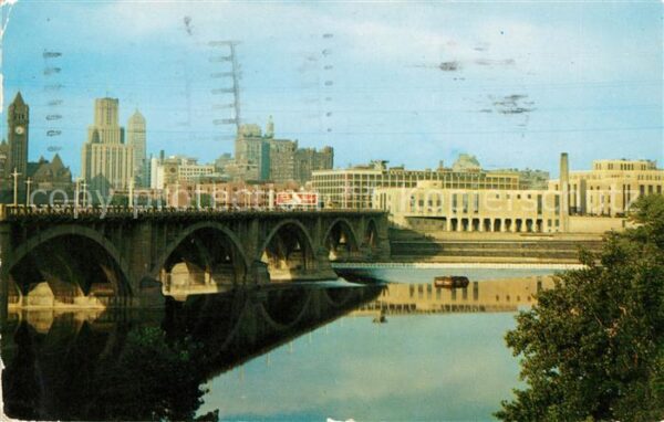 Minneapolis Minnesota Minn Loop Skyline overlooking the Third