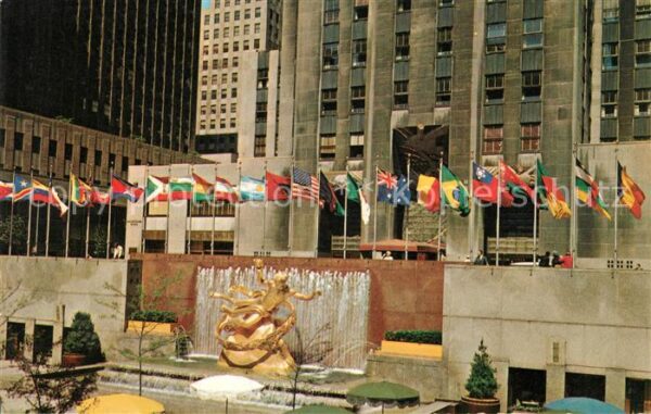 New York City Prometheus Statue and Fountain in Rocke