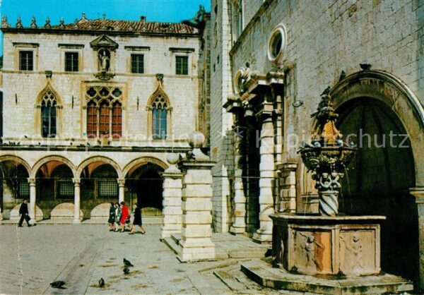Dubrovnik Ragusa Sponzapalast und Kleiner Onofribrunnen
