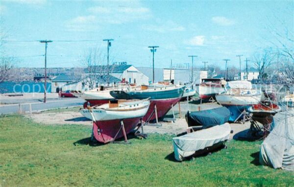 New Haven Connecticut Sailboats and yachts along the Southern