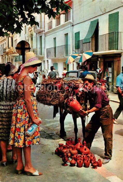 Rosas Costa Brava Cataluna Escenas tipicas El alfarero