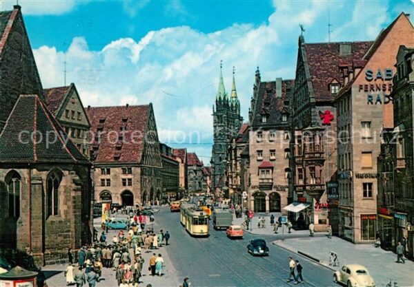 Nuernberg Königstrasse mit Lorenzkirche