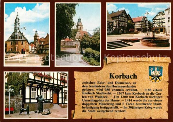 Korbach Kirche Schloss Markt Fachwerkhäuser