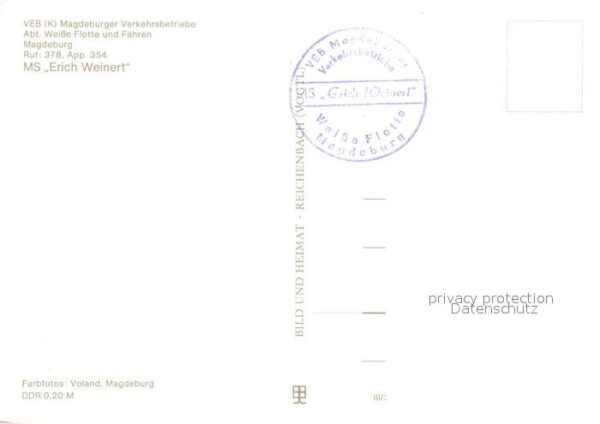 Magdeburg MS Erich Weinert Weisse Flotte Details – Bild 2