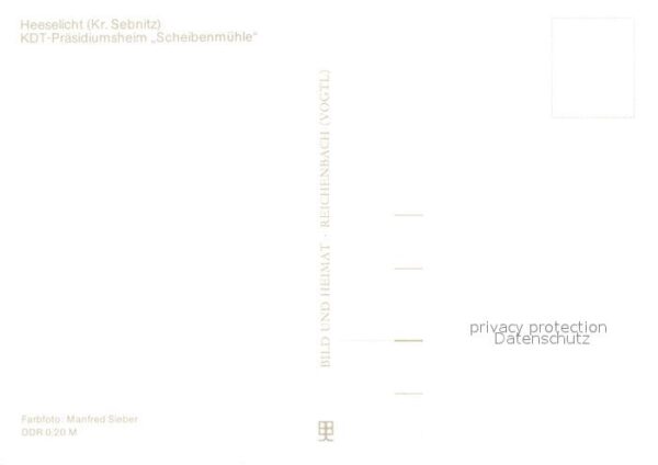 Heeselicht Sebnitz KDT Präsidiumsheim Scheibenmühle – Bild 2