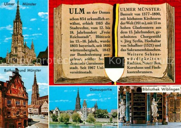 Ulm Donau Ulmer Münster Rathaus Donaupartie Bibli