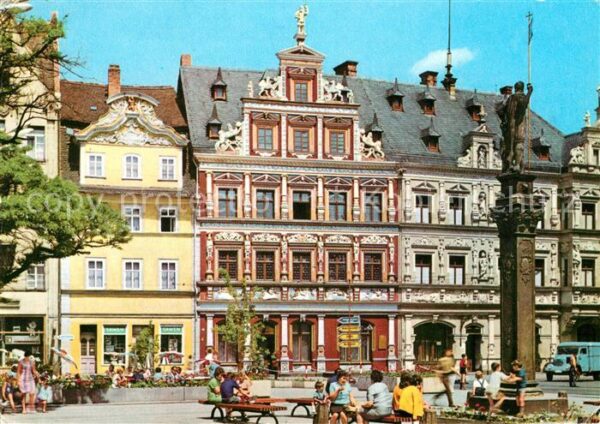 Erfurt Fischmarkt mit Roland Haus zum Breiten