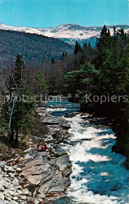 White Mountains New Hampshire Ammonoosuc Falls and Mt Monroe
