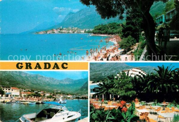 Gradac Strand Hafen Terrasse
