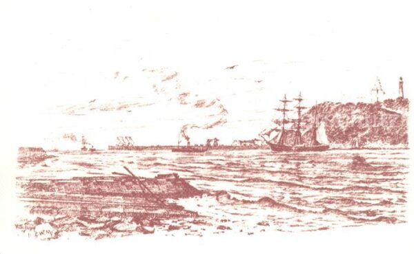 Durban South Africa Bluff Channel looking outwards