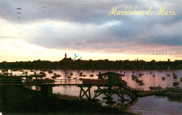 Marblehead Sunset over the harbor
