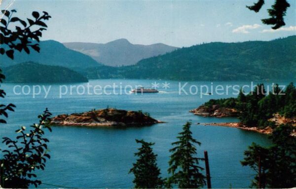 Vancouver British Columbia Howe Sound looking across to Bowen Isla