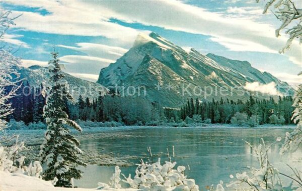 Banff Canada Canadian Rockies Mount Rundle in winter