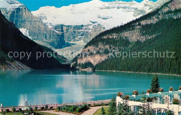 Canadian Rockies Lake Louise Chateau with Victoria Glaci