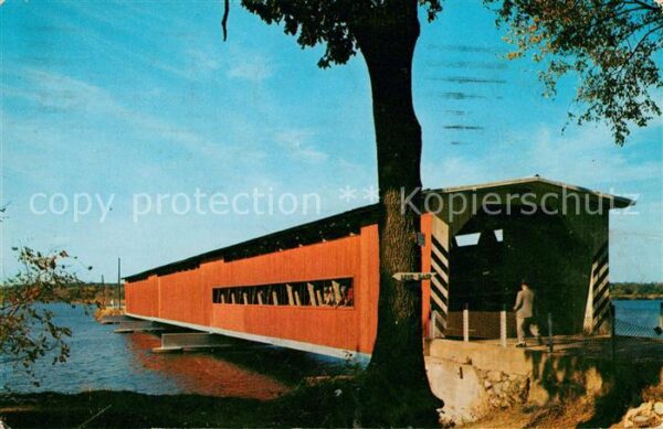 Sturgis Michigan Covered Bridge spanning the St Joseph R